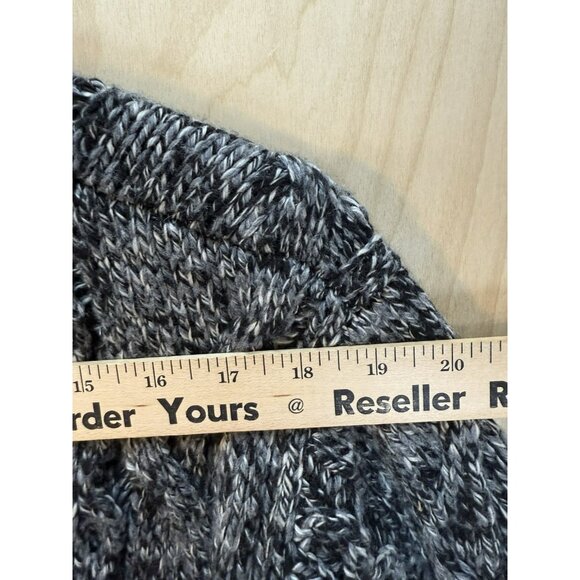 ZARA Size M Womens Shawl Collar Open Front Dolman Sleeve Cardigan Heather Black - Picture 5 of 12